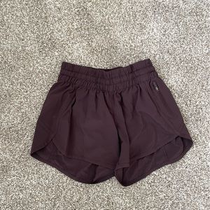 Maroon Lululemon tracker shorts